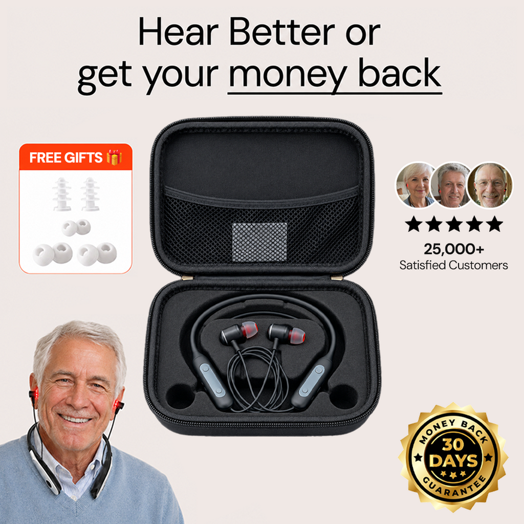 NeuroHear™ – Red Light Therapy Earbuds for Age-Related Hearing Loss